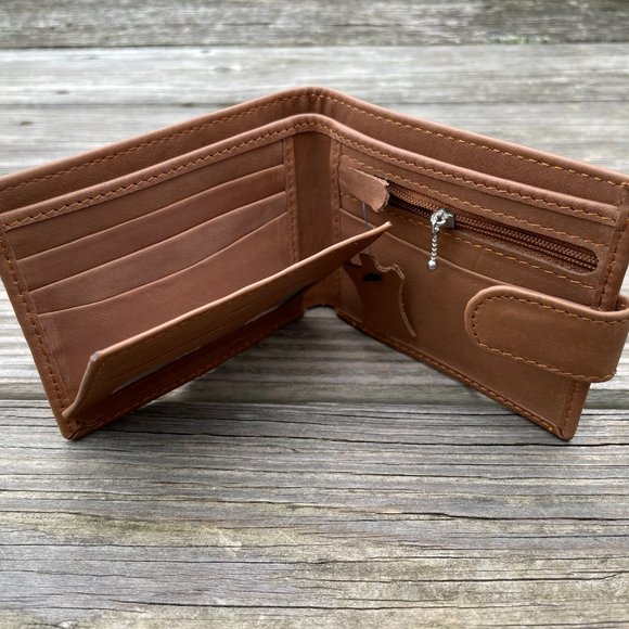 Wallet Handmade Brown Genuine Leather Card Holder - Picture 9 of 10